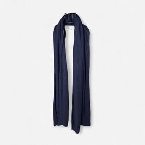 Handmade in Nepal Exclusive Cashmere Wrap Scarf Navy Blue Oversized Shawl